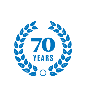 Servizi Tessili Logo Haas 70 anni blue